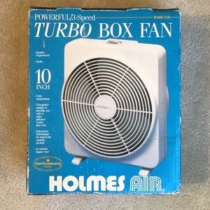 Holmes Air Turbo Box Fan, 10”, 3-Speed